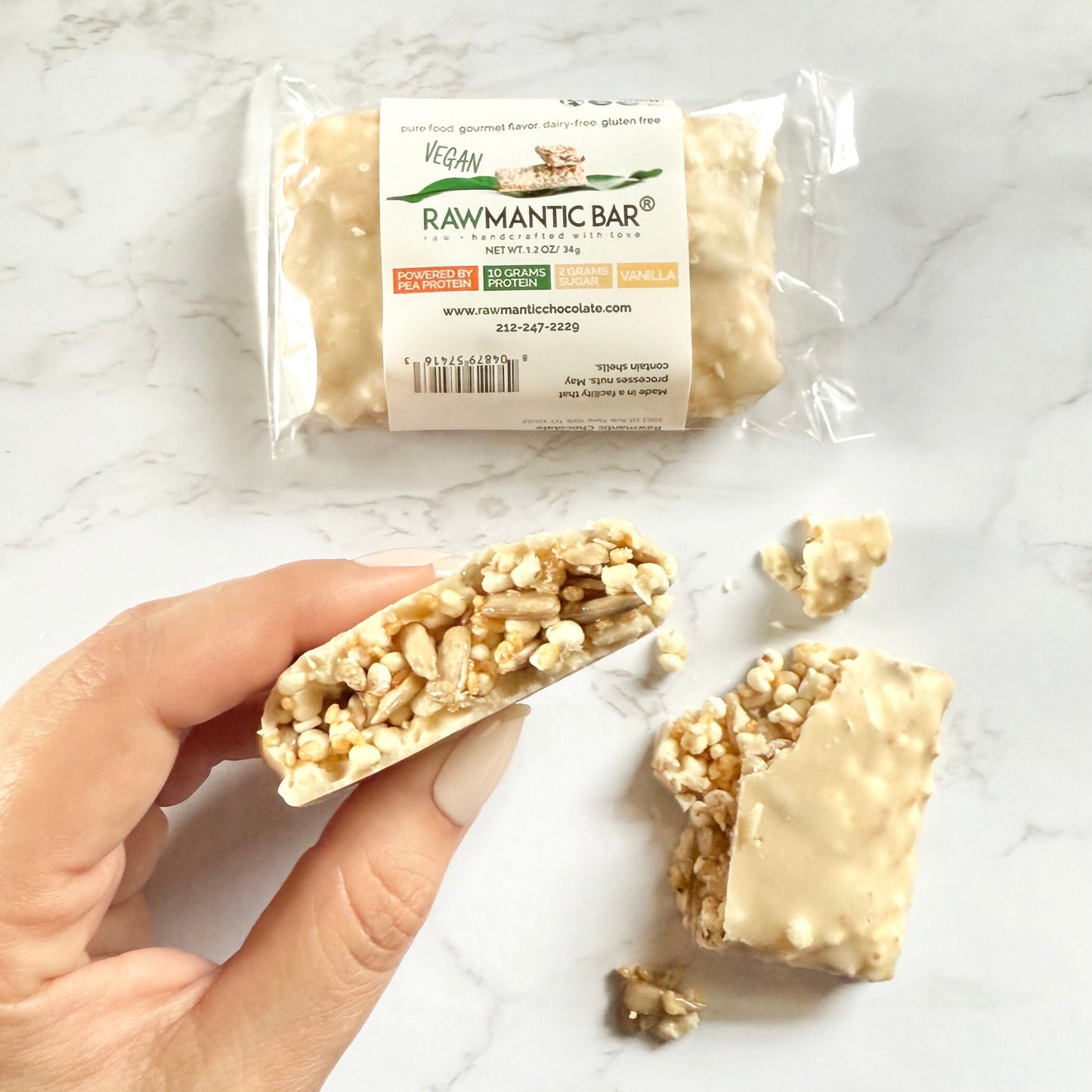 VEGAN VANILLA WHOLE GRAIN HIPPOCRATES INSTITUTE NUTRITIONAL BAR.1.2oz/34g