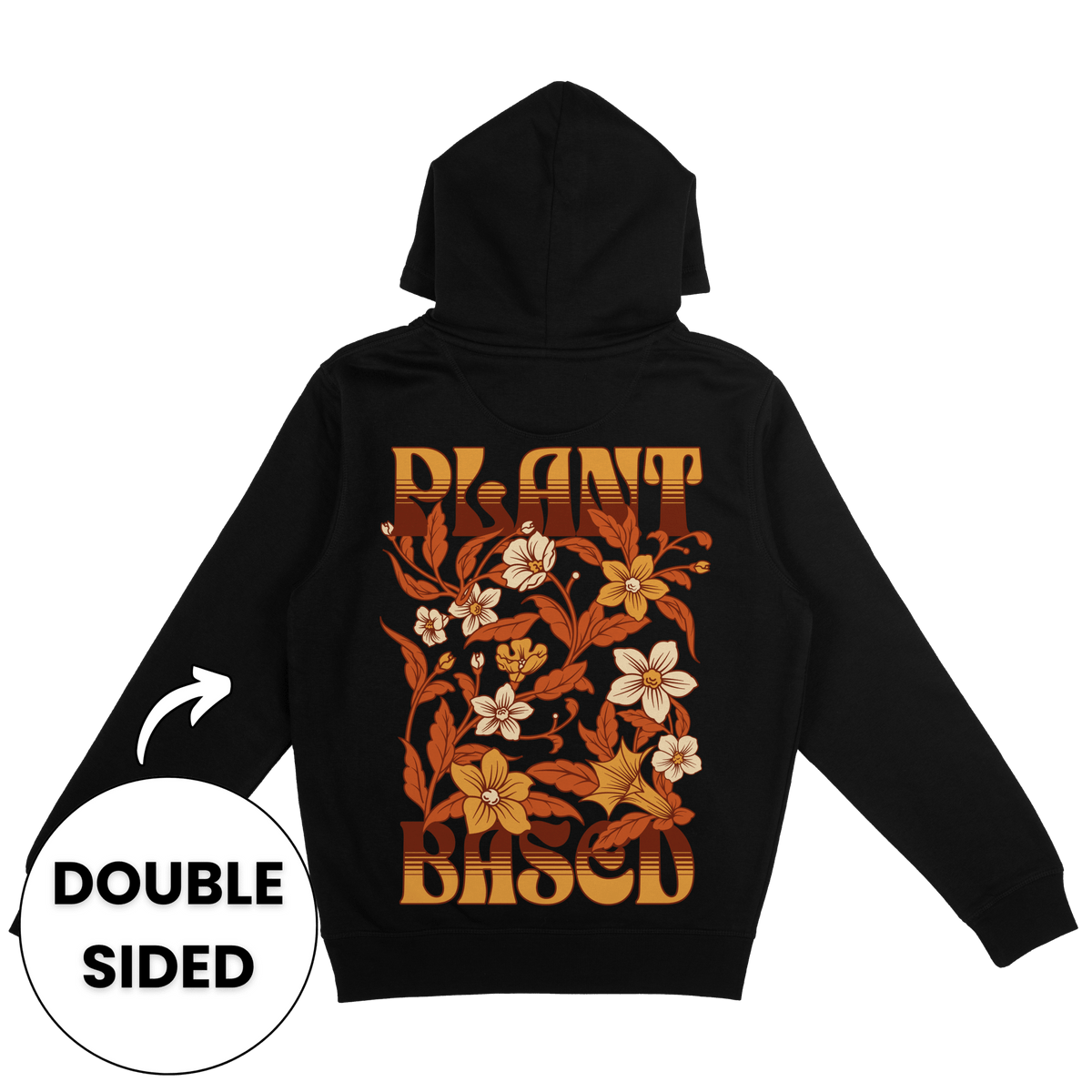 Plant-Based Flowers Streetwear Hoodie - Vegan America