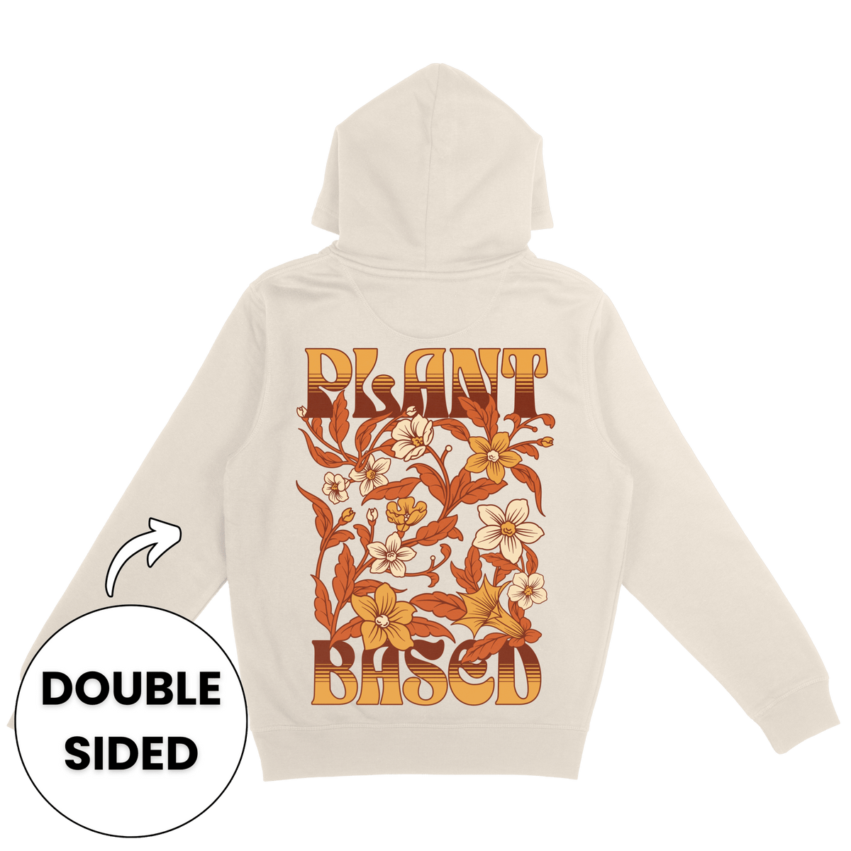 Plant-Based Flowers Streetwear Hoodie - Vegan America