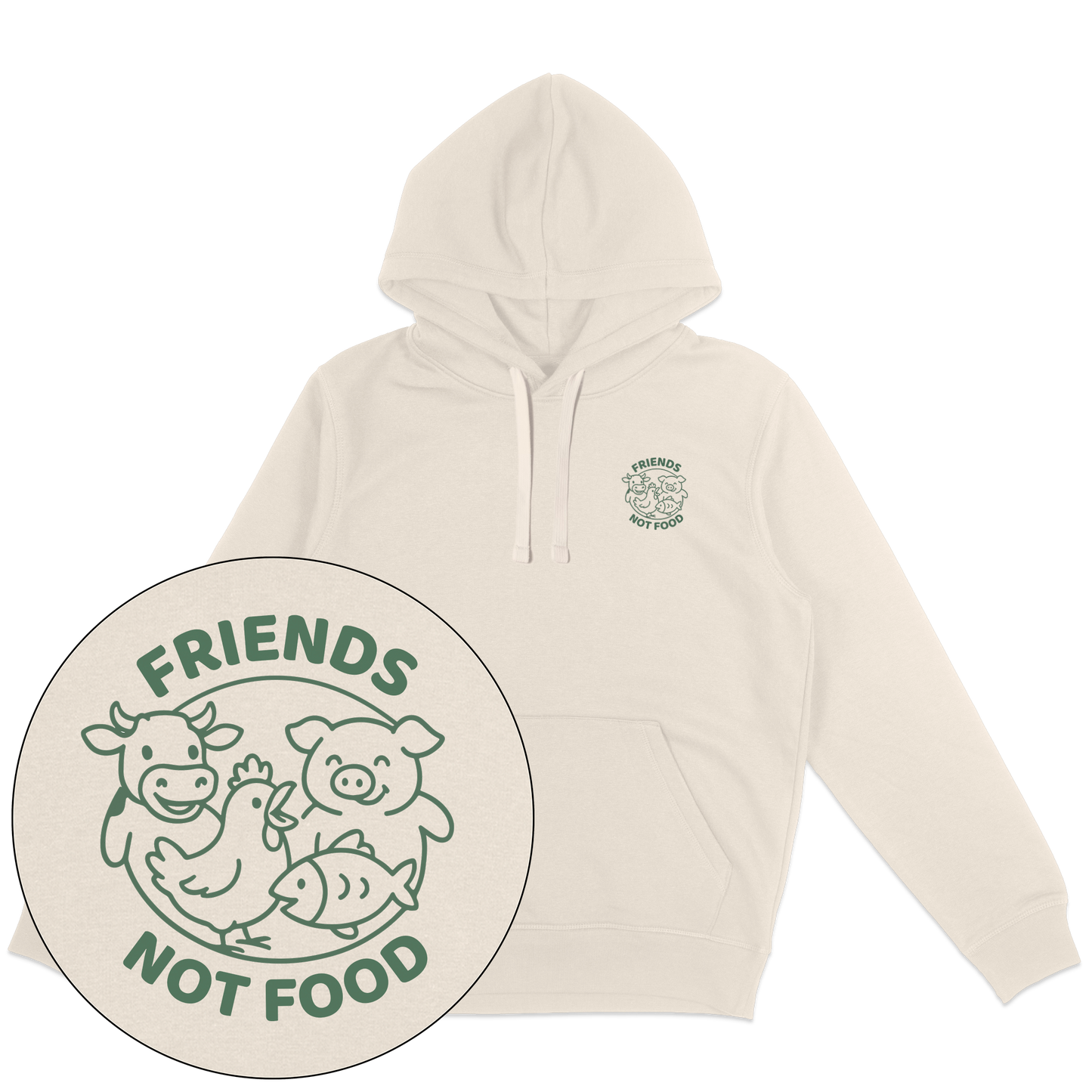 Friends Not Food Hoodie