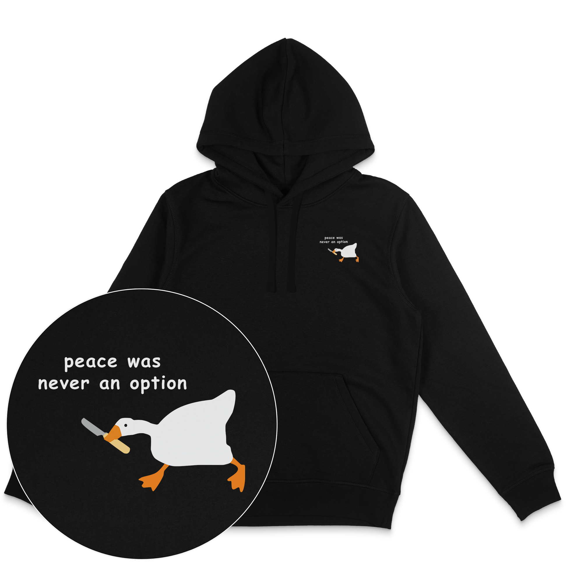Peace Was Never An Option Hoodie - Vegan America