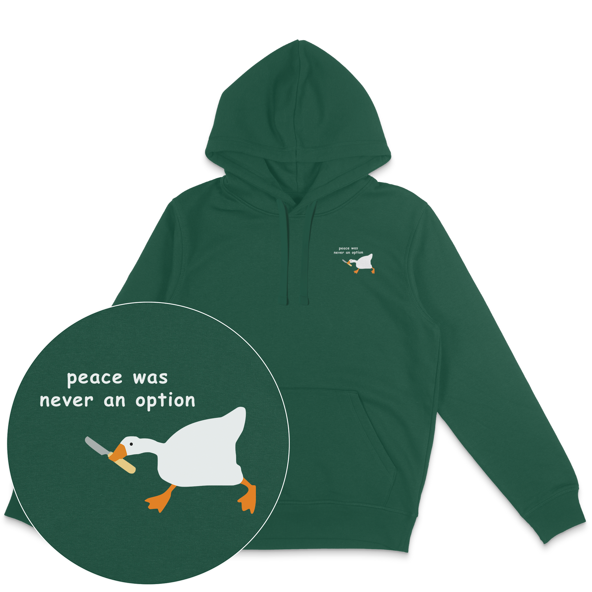 Peace Was Never An Option Hoodie - Vegan America