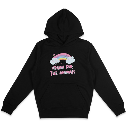 Vegan For The Animals Rainbow Hoodie - Vegan America