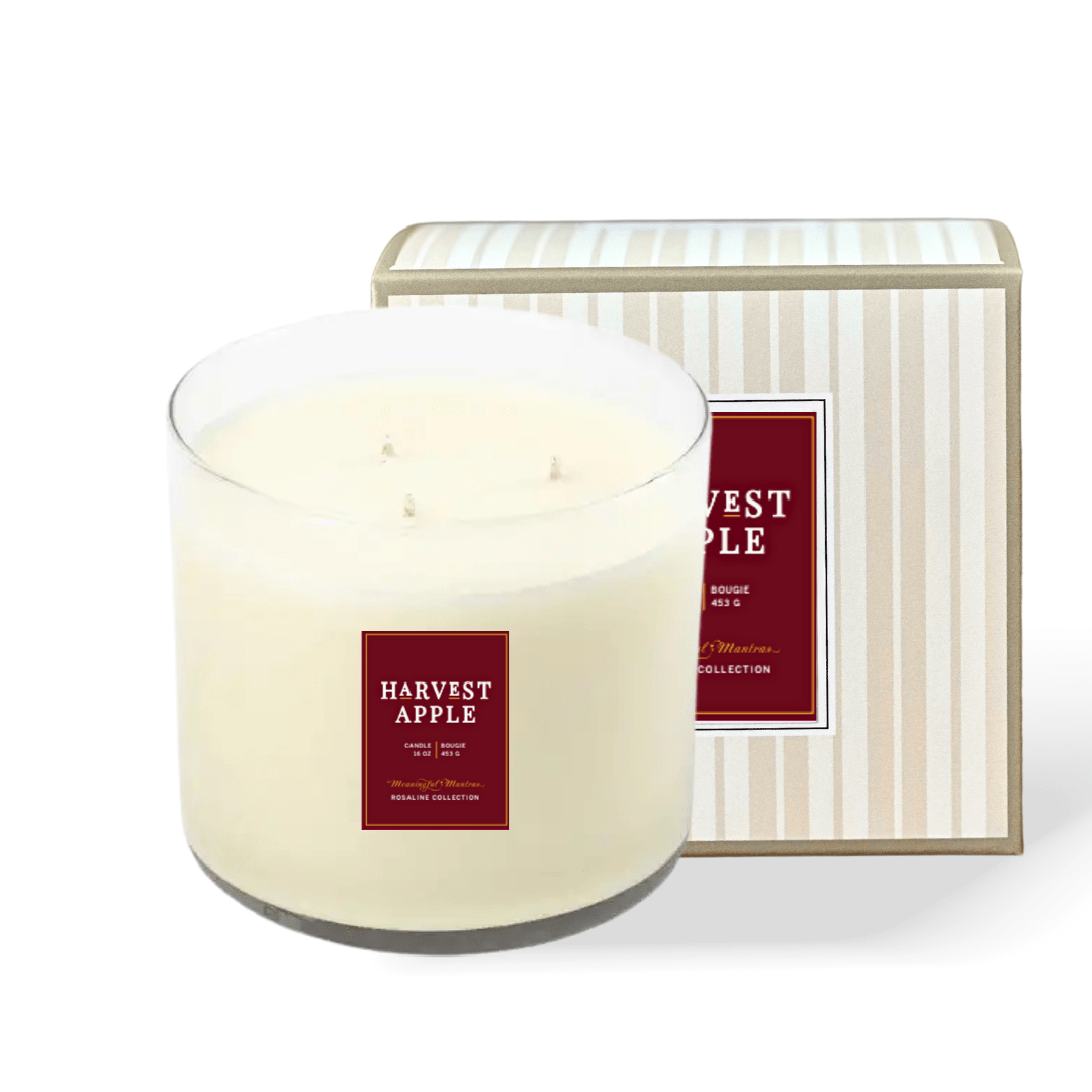 Harvest Apple Natural Candle 16oz 3 - Wick - Vegan America
