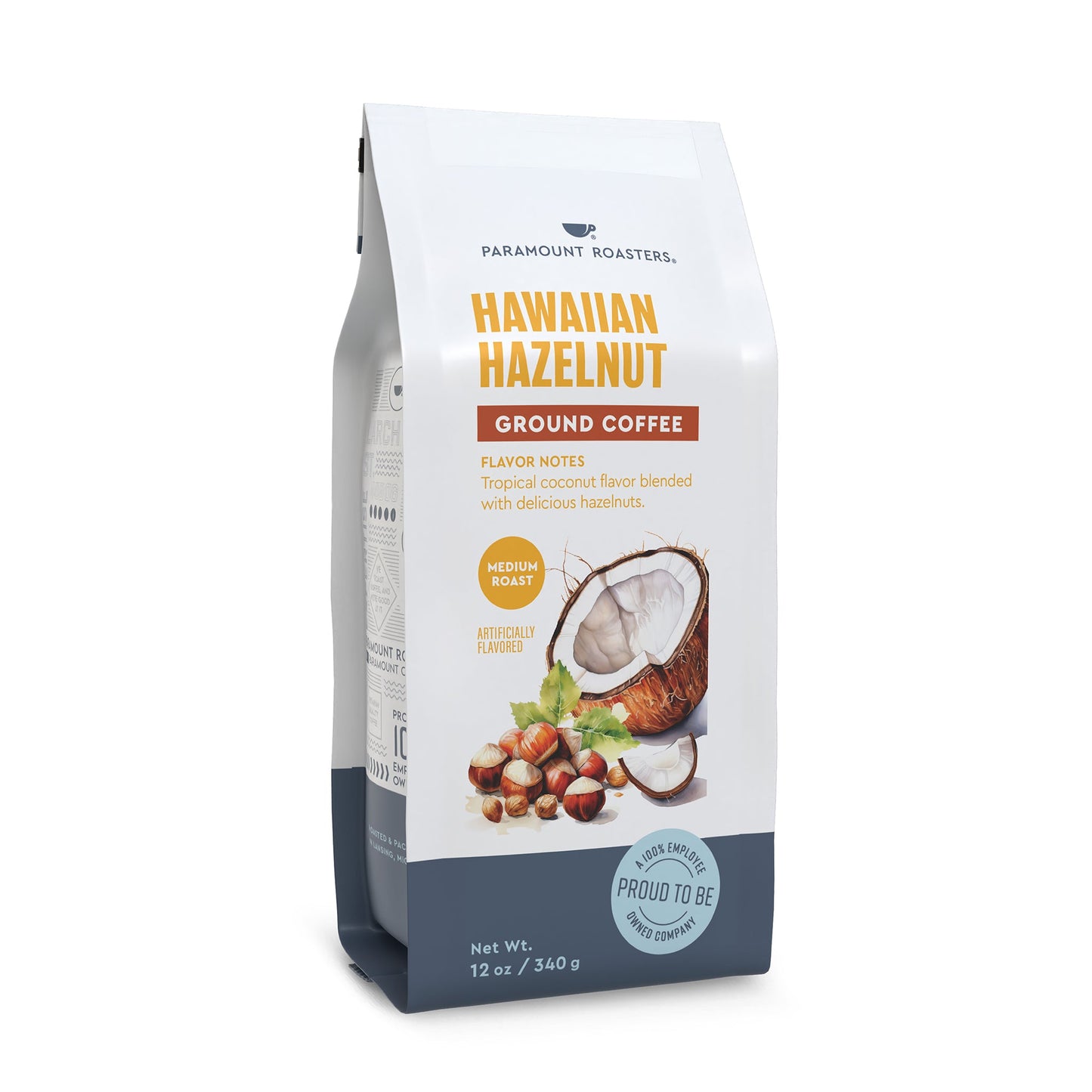 Hawaiian Hazelnut 12oz Flavored Ground Coffee - Vegan America
