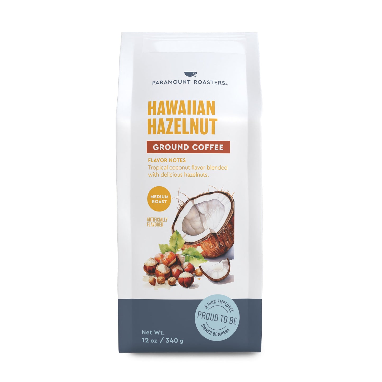 Hawaiian Hazelnut 12oz Flavored Ground Coffee - Vegan America