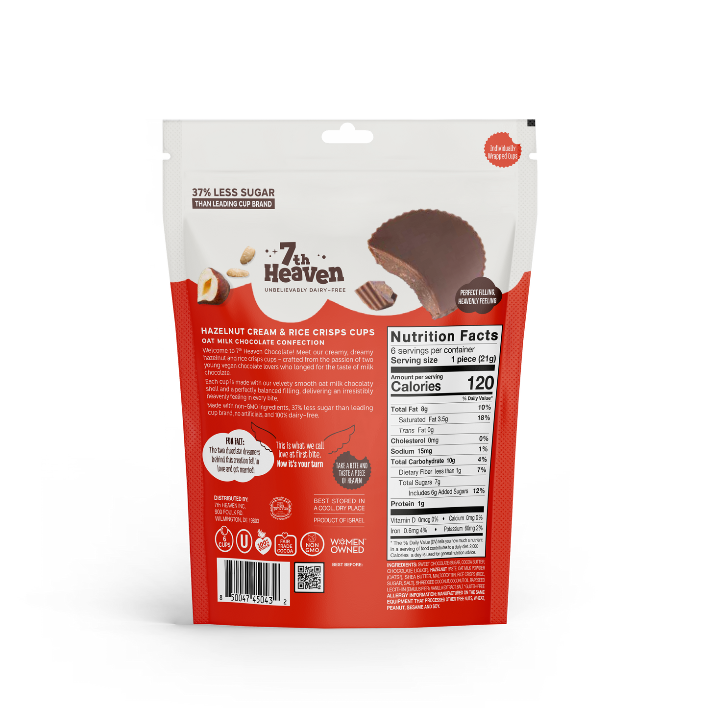 Hazelnut Cream & Rice Crisps Cups (5-Pack)