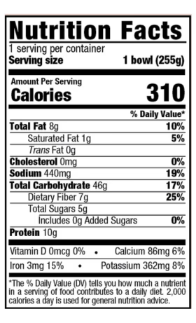 Heirloom Rice Bowl nutrition facts
