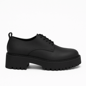 Women's Vegan Derby Shoes Helen Black - Vegan America