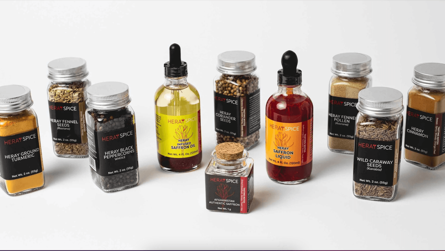 Heray Gift Box (A Jar of Heray Saffron + 4 Other Single Origin Spices)