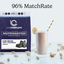 LiveComplete NutriMatch Plant Protein - Sport/Performance | CASE PACK 8 Units | Chocolate | 28g Plant Protein with 96% Match Rate