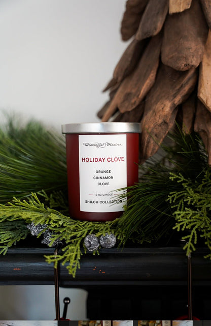 Holiday Clove Natural Candle 10oz Shiloh Collection - Vegan America