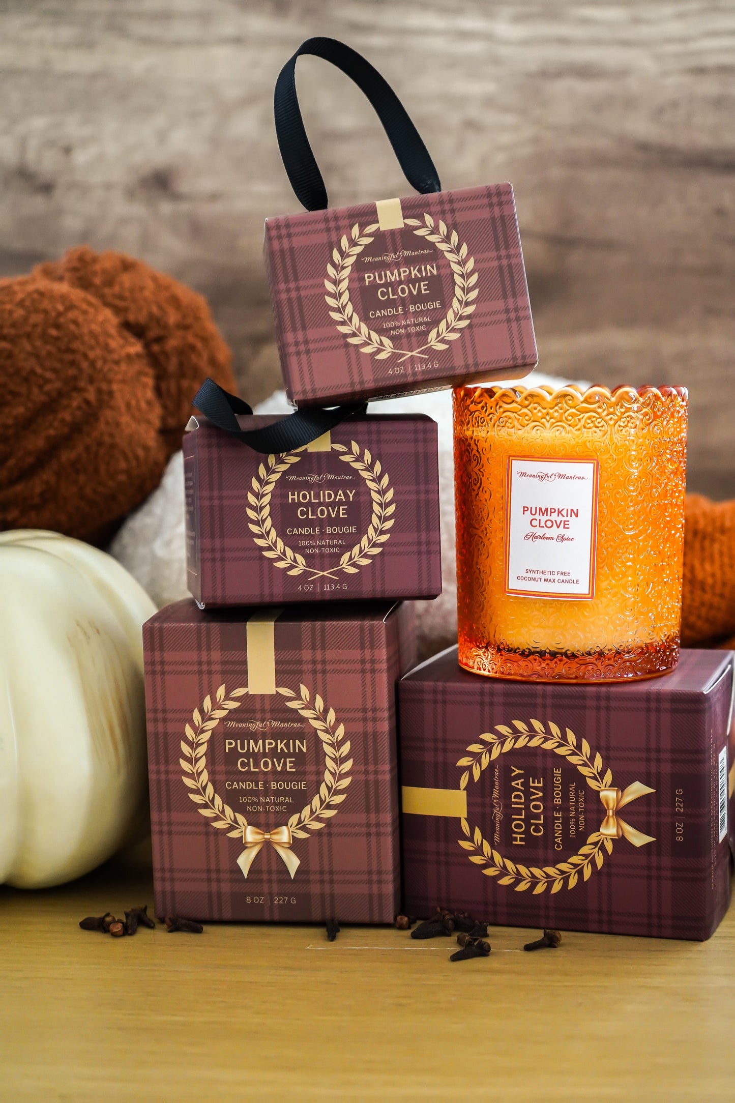 Holiday Clove 4oz Natural Candle Ellie Collection