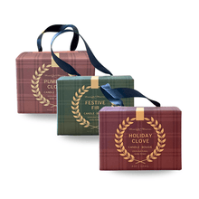 Holiday Ornament Candle Trio 4oz Natural Candle Ellie Collection - Vegan America