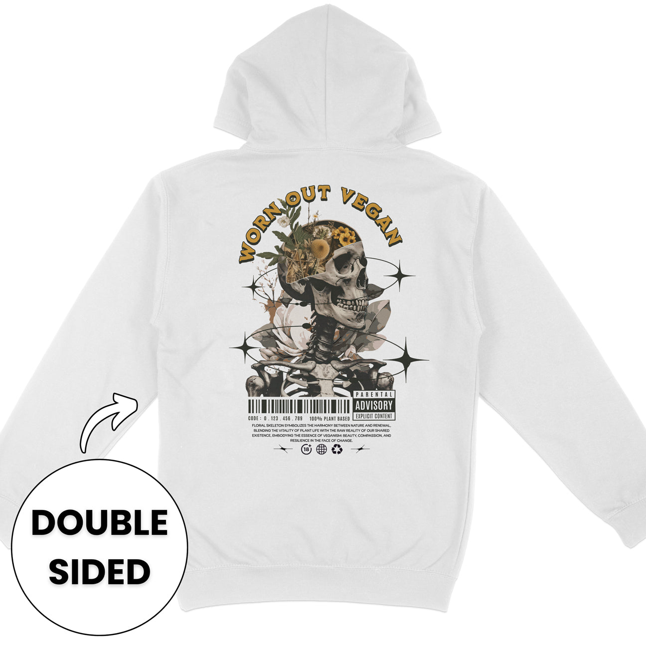 Floral Skeleton Streetwear Hoodie