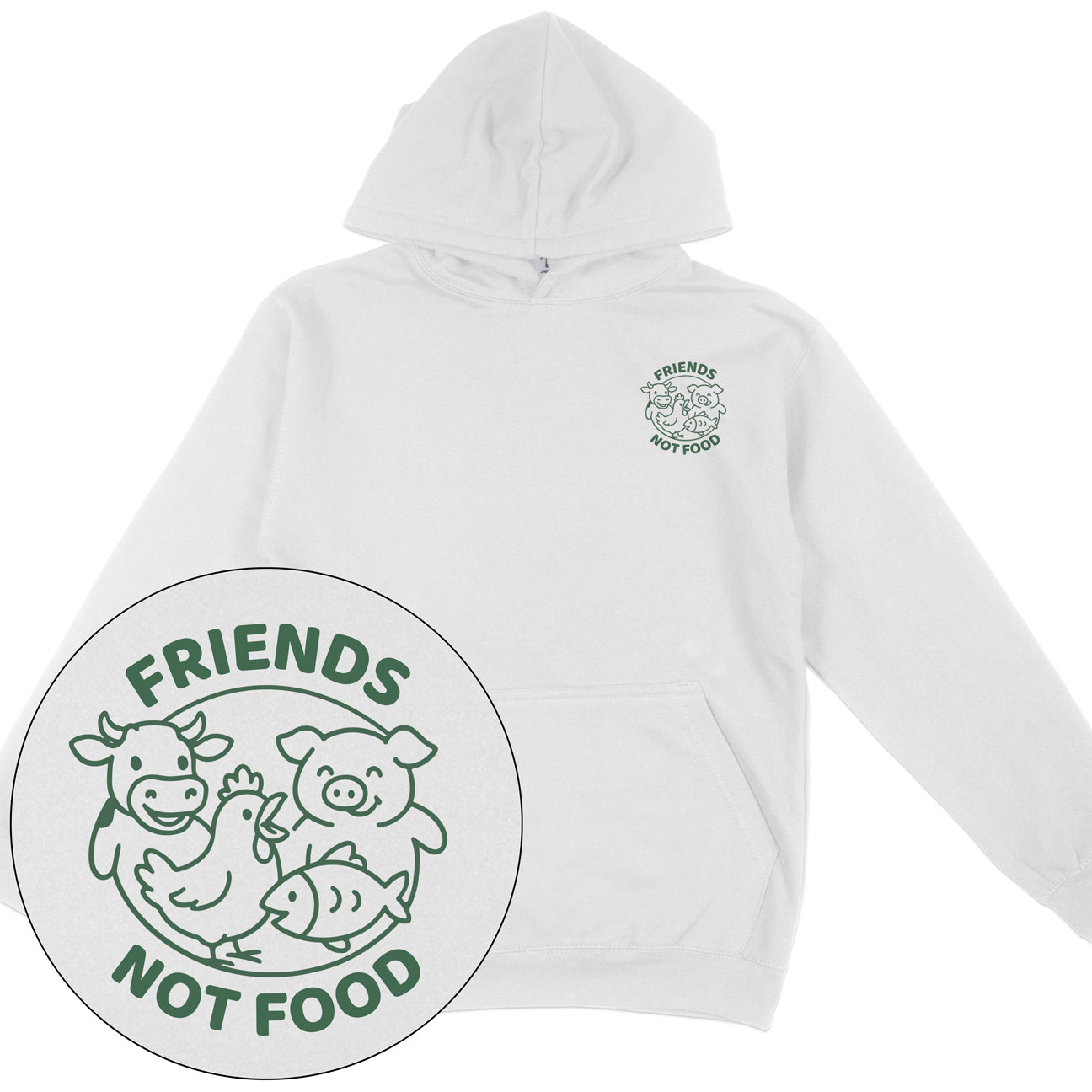 Friends Not Food Hoodie