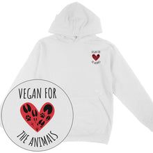 Vegan For The Animals Heart Hoodie