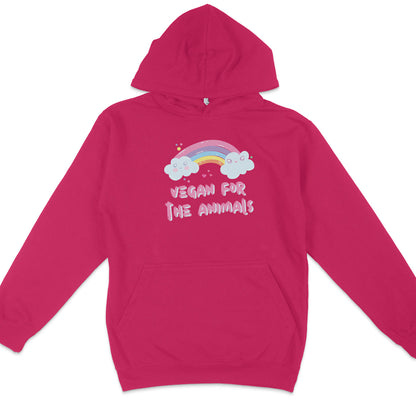 Vegan For The Animals Rainbow Hoodie