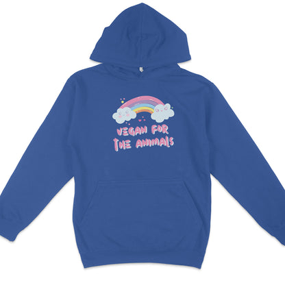 Vegan For The Animals Rainbow Hoodie