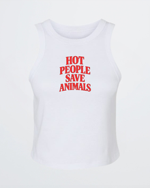 HOT PEOPLE SAVE ANIMALS TANK