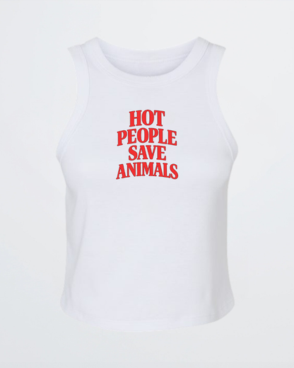 HOT PEOPLE SAVE ANIMALS TANK
