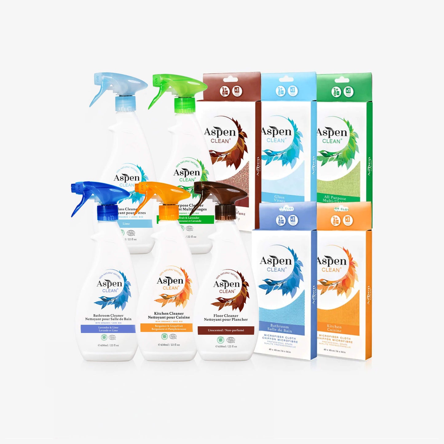 AspenClean House Cleaning Kit with Floor Cleaner