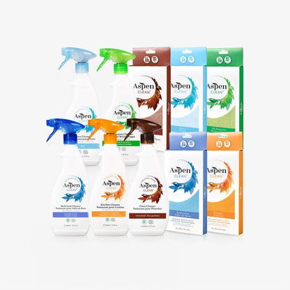 AspenClean House Cleaning Kit with Floor Cleaner