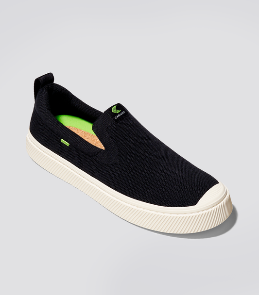 IBI SLIP-ON Black Knit Sneaker Women