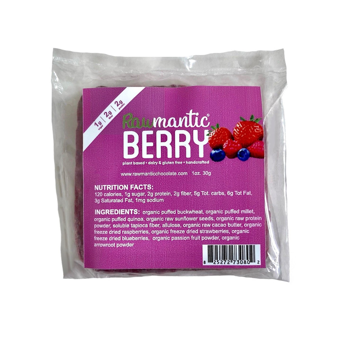 Mixed Berry Mini Vegan Protein Bar, Nut-Free. Pack of 20