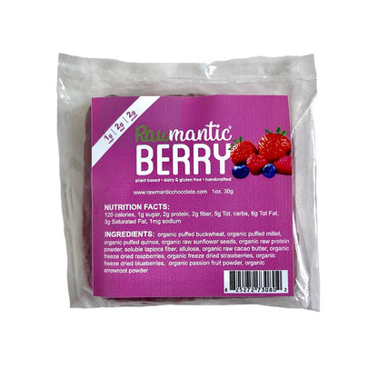 Mixed Berry Mini Vegan Protein Bar, Nut-Free. Pack of 20