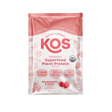 Organic Plant Protein, Strawberries & Cream, Single Serving