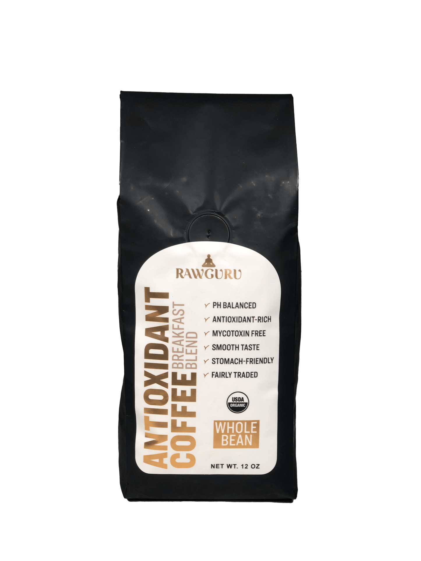 Organic Antioxidant Coffee Breakfast Blend | Whole Bean | 12oz - Vegan America