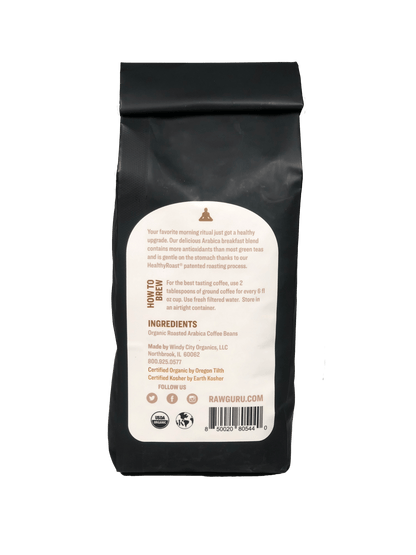 Organic Antioxidant Coffee Breakfast Blend | Whole Bean | 12oz - Vegan America