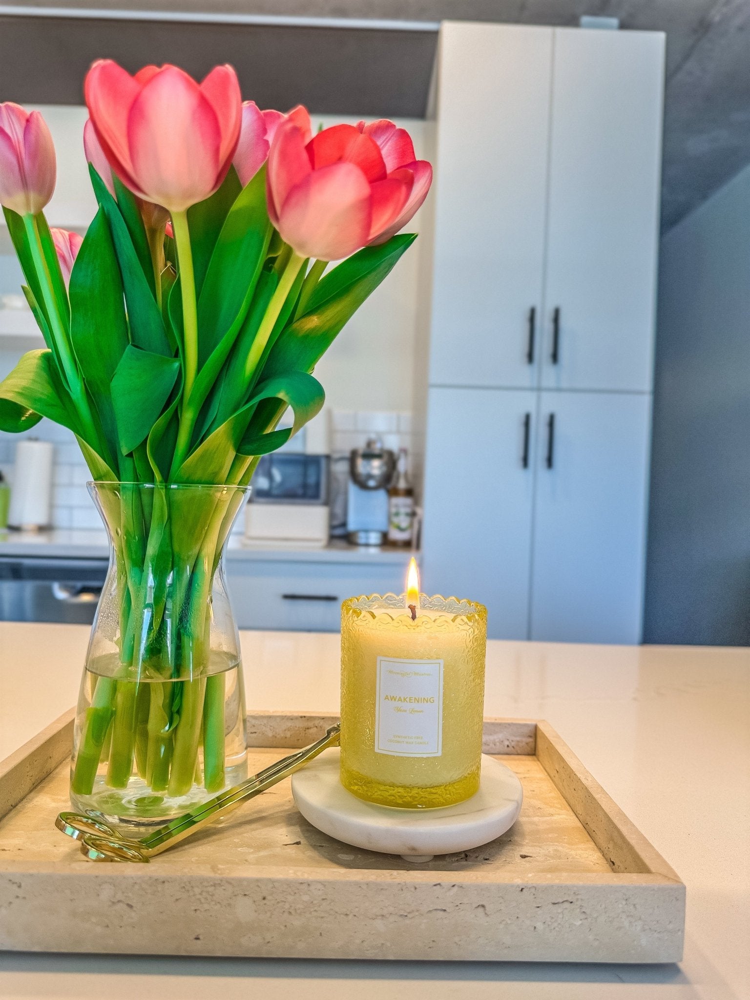 Yuzu Lemon Natural Candle 8oz Kaia Collection - Vegan America