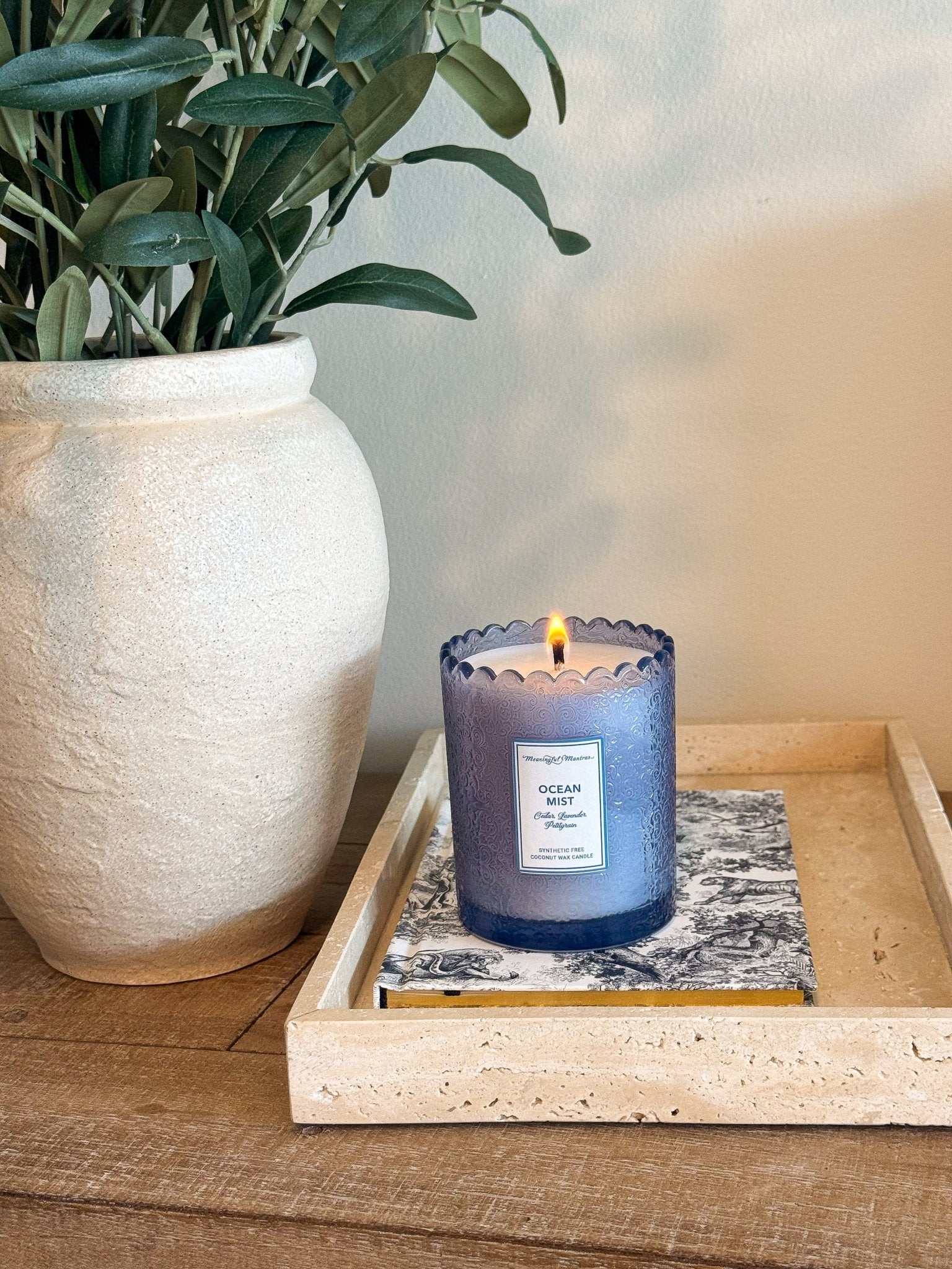 Ocean Mist Natural Candle 8oz Kaia Collection - Vegan America