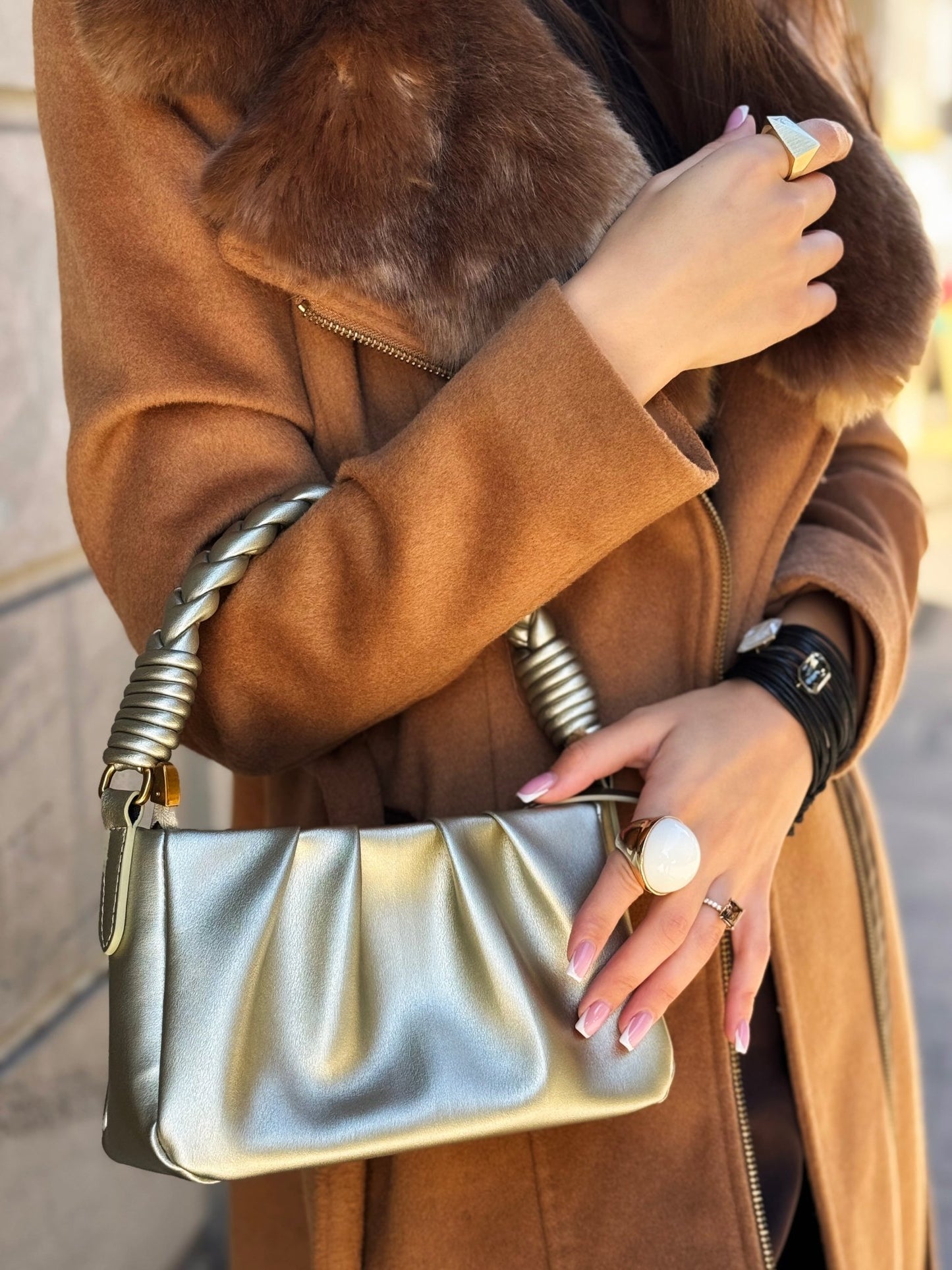 Melody Crossbody Mini Gold - Vegan America