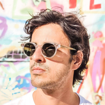 Ganges - Unisex Wood and Bio Acetate Sunglasses - Vegan America