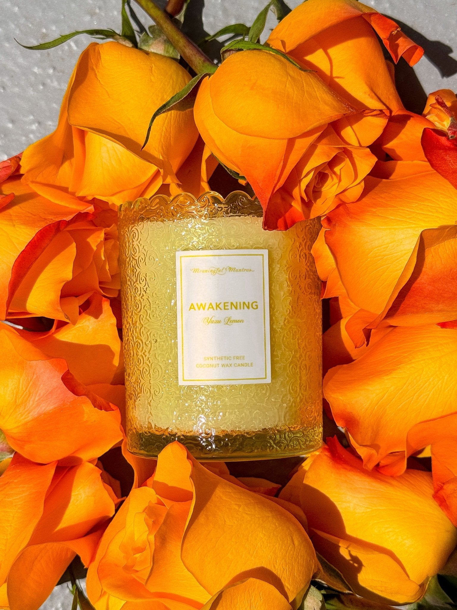 Yuzu Lemon Natural Candle 8oz Kaia Collection - Vegan America