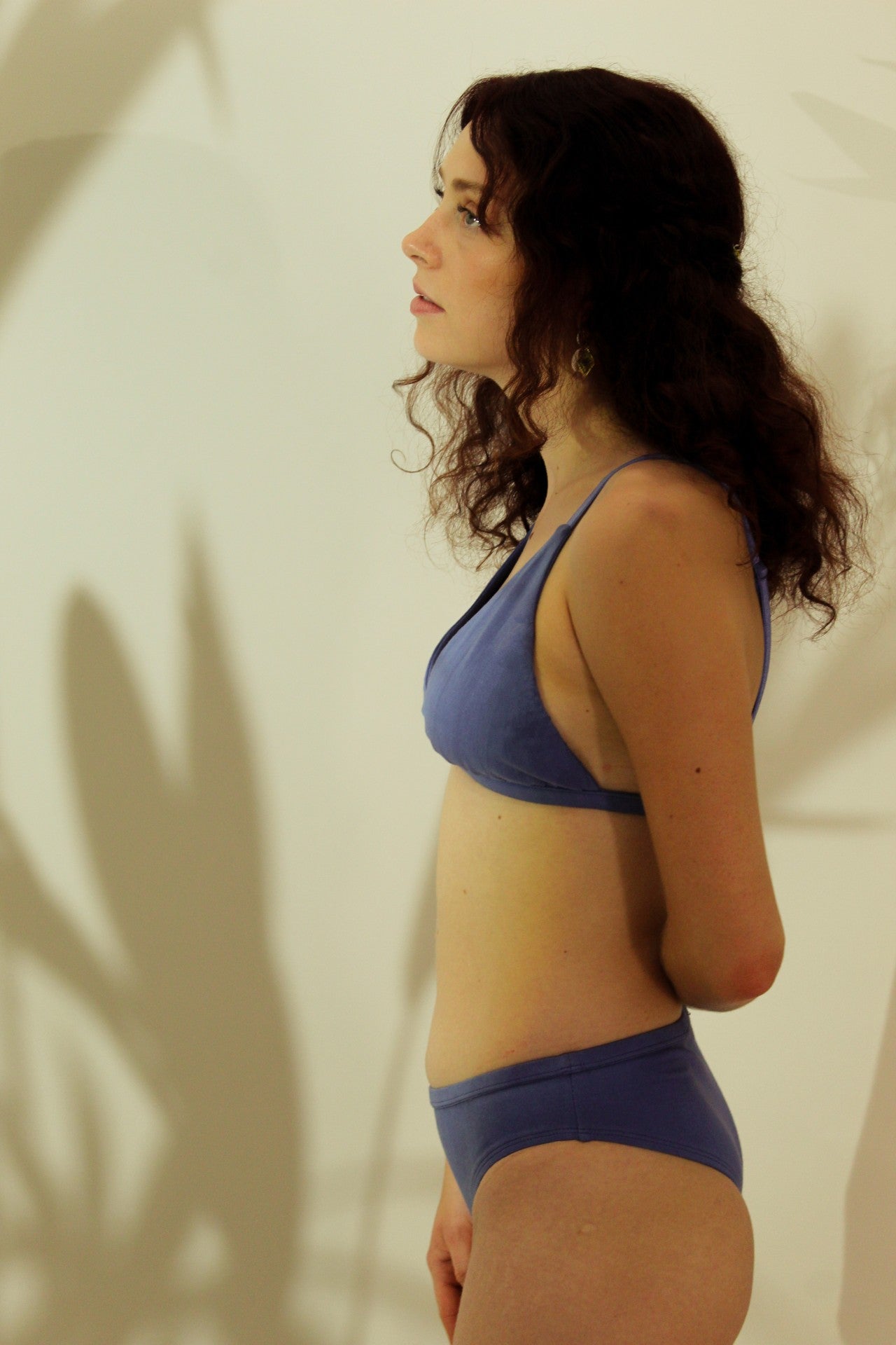 Shanta Bikini Bra & Brief Set - Indigo Flower Blend - Vegan America