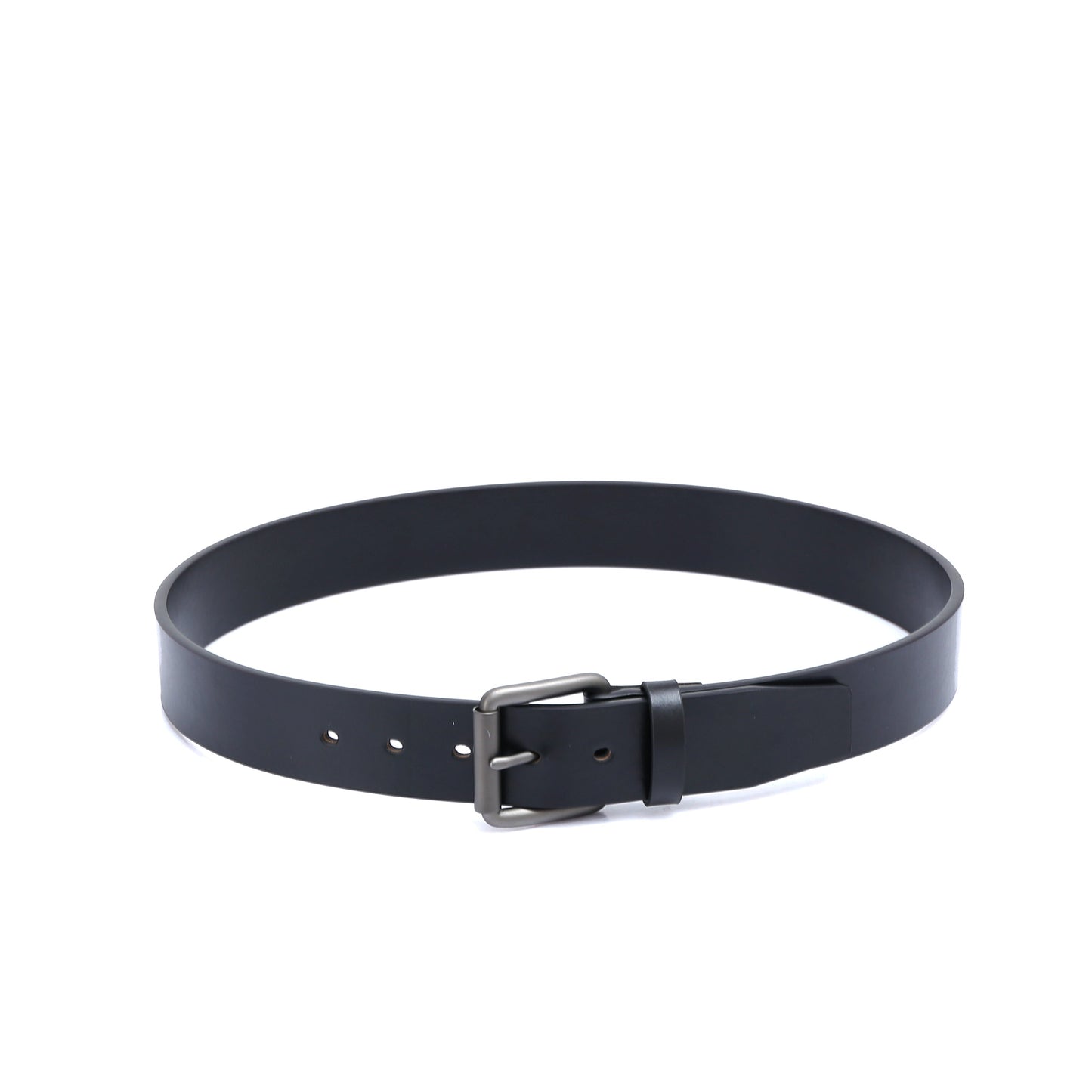 Casual belt w/ Roller buckle in Gunmetal (Brass)