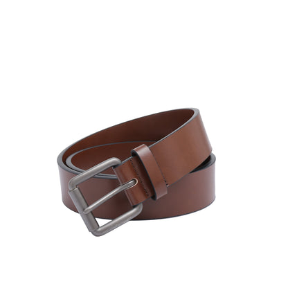 Casual belt w/ Roller buckle in Gunmetal (Brass)