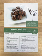 Hot Cocoa Protein Bites Recipe Cards - Vegan America