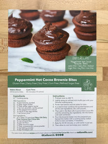 Peppermint Hot Cocoa Brownie Bites Recipe Cards - Bare Life