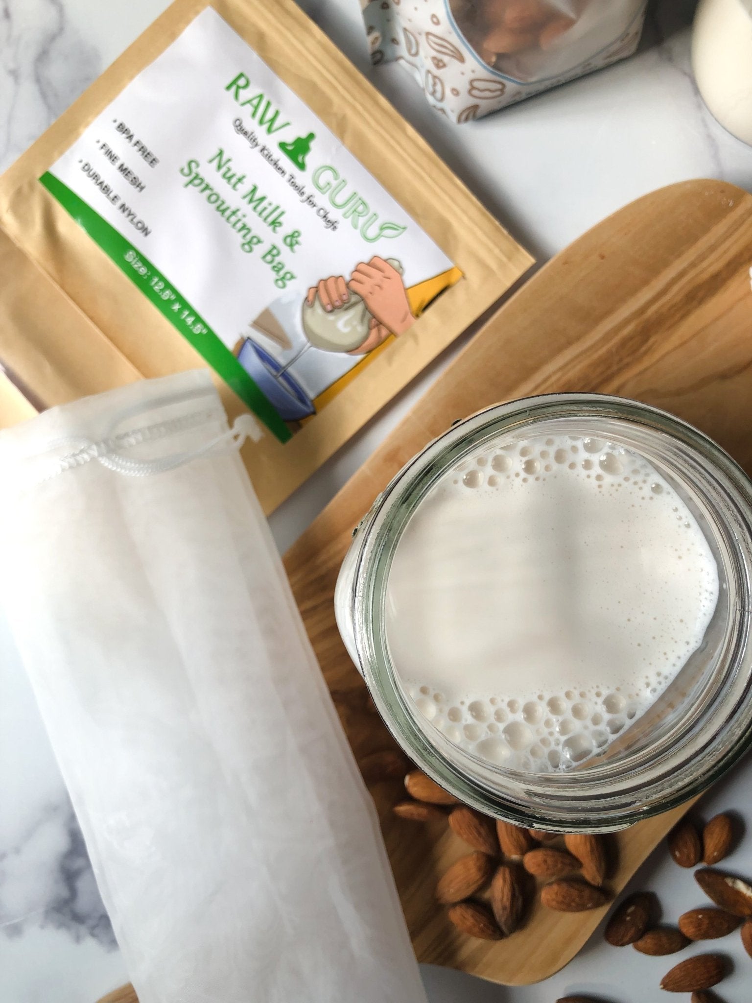 Nut Milk Bag (Nylon with String) - Vegan America