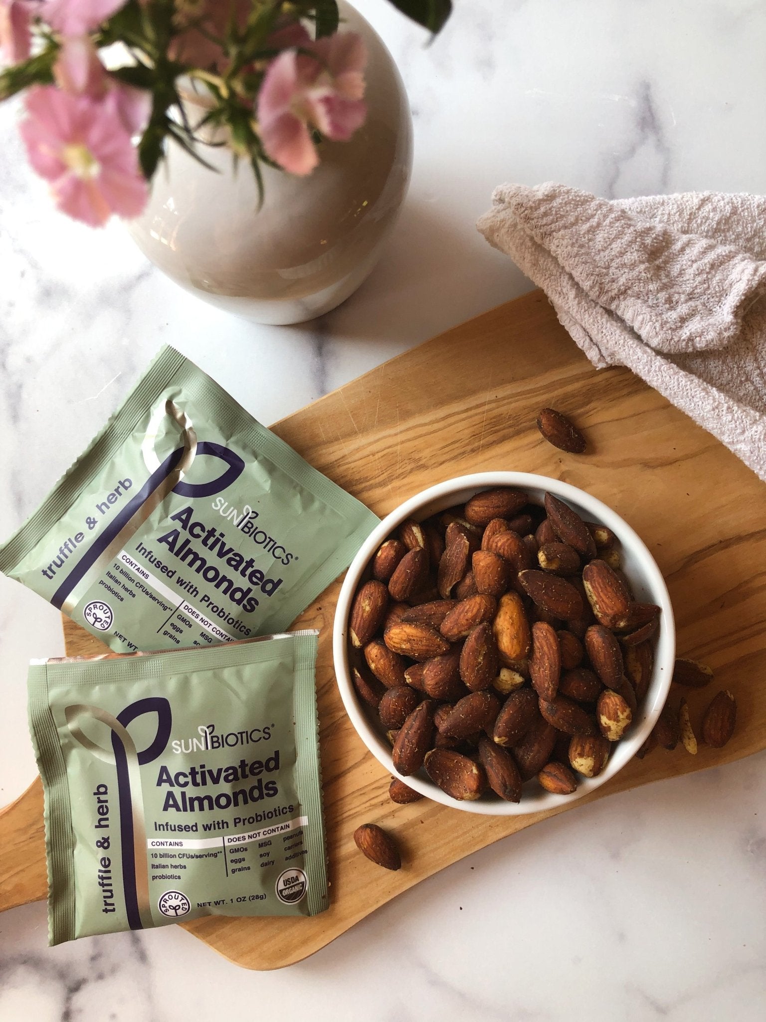 Activated Almonds - Infused with Probiotics - Truffle & Herb - Vegan America