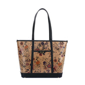 The Standard : Large Floral Kraft Paper Vegan Leather Tote - Vegan America