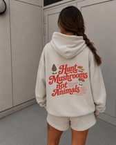 HUNT MUSHROOMS NOT ANIMALS HOODIE - Vegan America