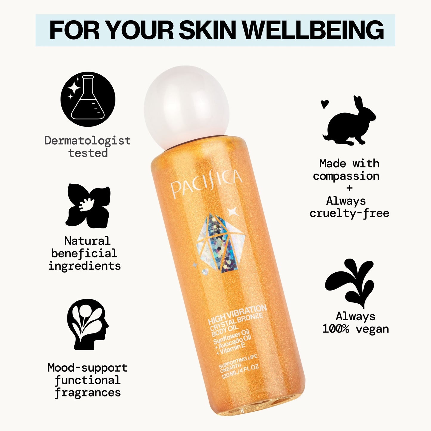 High Vibration Crystal Bronze Body Oil