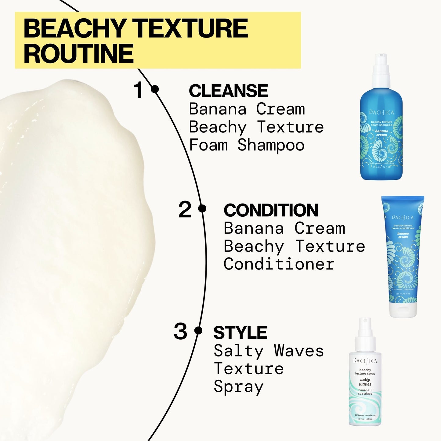 Banana Cream Beachy Texture Cream Conditioner