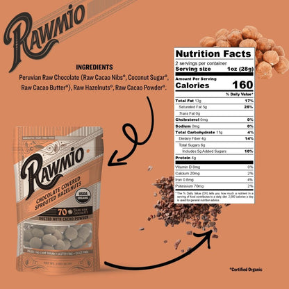 Chocolate Covered Sprouted Hazelnuts - Vegan America